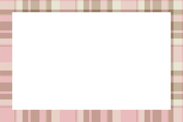Vintage frame vector. Scottish border pattern retro style. Tartan plaid ornament.