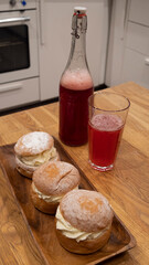 Sweden. A sweet national delicacy known as the semla, semlor in plural