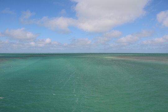 North Atlantic Ocean view from the Seven Mile Bridge Florida Keys, Florida USA