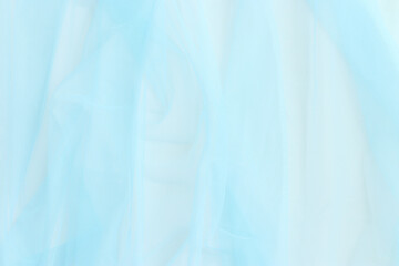 Vintage pastel blue tulle chiffon texture background