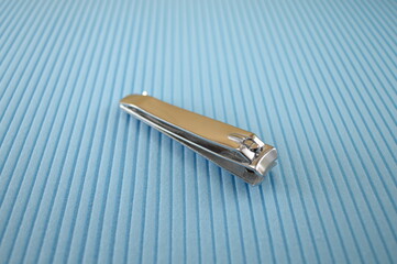 knife on blue background