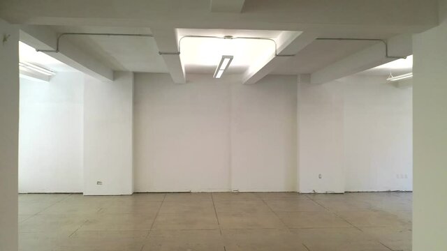 180º Shot of Empty White Office Space