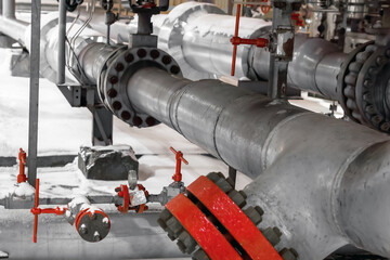 grey gas pipeline with red segments