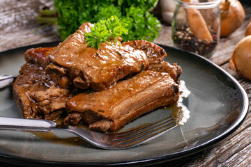Braised pork ribs.