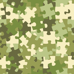  Vector seamless pattern of puzzle grid of khaki color