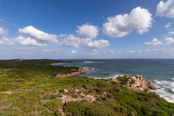 Panorama of Vignola Beach in Sardinia