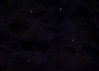 Fototapeta na wymiar Night black sky with stars and nebula, 3d render