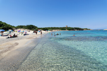 Panorama of Vignola Beach in Sardinia