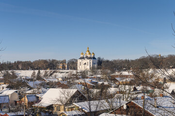 Obraz premium old church in the city park of Chernihiv