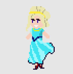Character in pixel art style