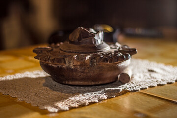 Close up of an object on the table