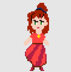 Fototapeta premium Character in pixel art style