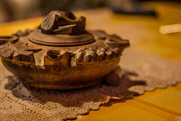 Close up of an object on the table