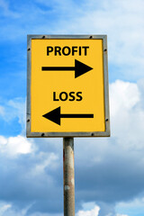 Profit and loss sign