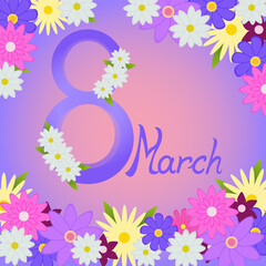 March 8 with flowers