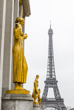 Eiffel Tower from Trocadero in Paris