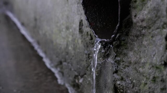 downpipe rain flow