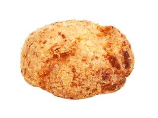 Coconut cookie organic isolated on the white background