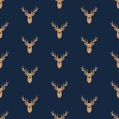 Seamless pattern deer hunting
