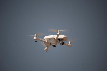 Drone flying over the sky