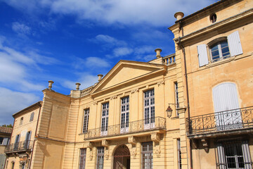 Obraz premium Architectural style in the town of Uzes in France 