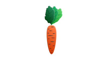 Carrot illustration design with white background