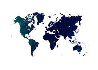 map of the world dark blue