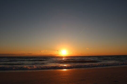 Sunset at Manatee public beach at Anna maria island, Florida USA © ClaraNila