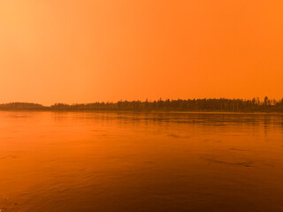 Obraz premium Fires in the forests of Siberia