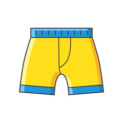 
Yellow boxer shorts briefs underpants isolated
