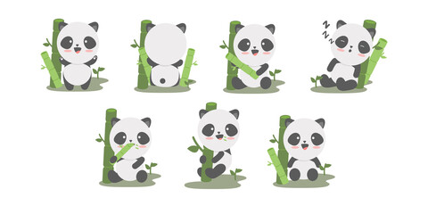 Set Of Funny koala In Different Actions And Poses Vector Illustration Cartoon Character
