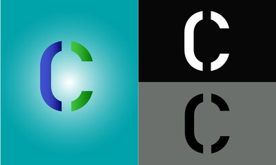 Logo Vector Graphic 3D Of Letter C , Perfect For Your Icon Or Design About Technology 