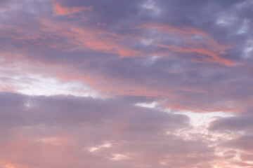 Naklejka na ściany i meble beautiful colorful sky and cloud in twilight time background