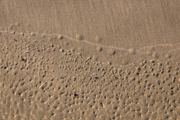 Wind formed patterns in sand at a beach, Makorori, Gisborne, New Zealand 