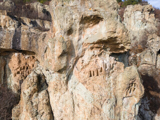 Aerial view of Ancient Thracian sanctuary Dazhdovnitsa, Bulgaria