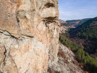 Aerial view of Ancient Thracian sanctuary Dazhdovnitsa, Bulgaria
