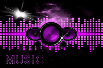 Music Studio DJ Speaker Background