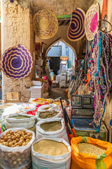 Food for sale in the souk in Nizwa, Oman.