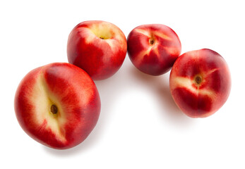 white nectarine path isolated on white