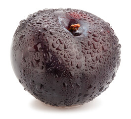 deep red burgundy plum path isolated on white