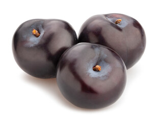 deep red burgundy plum path isolated on white