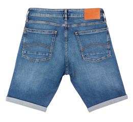 denim shorts path isolated on white