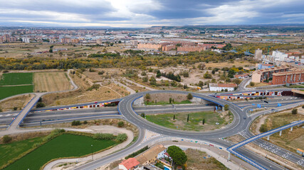 Fototapeta premium vista aerea autopista