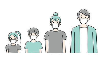 家族でマスク