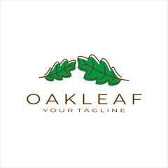 oak leaf illustration simple design