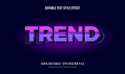 Modern Editable text style effect . Vector File Editable  