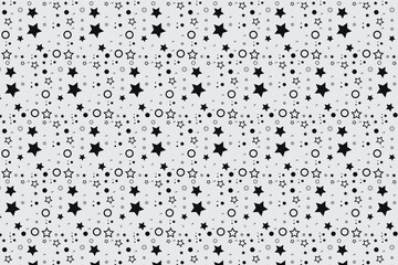Beautiful black stars seamless pattern