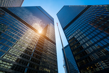 Fototapeta na wymiar Scenic Toronto financial district skyline and modern architecture skyline.