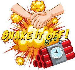 Comic speech bubble with shake it off text