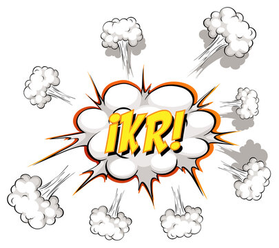 Comic speech bubble with ikr text